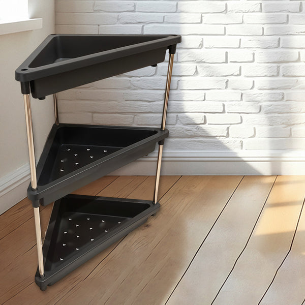 3-layer Multipurpose Plastic Corner Storage Rack