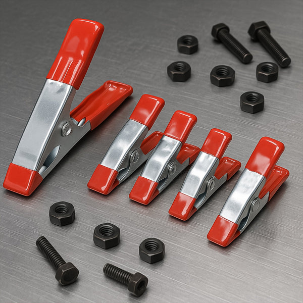 Metal Spring Clamps, Heavy Duty Spring Metal Clips Clamp  (5 Pcs Set)