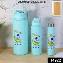 Premium Water Bottles 2000ml + 900ml + 300ml  - (Set)