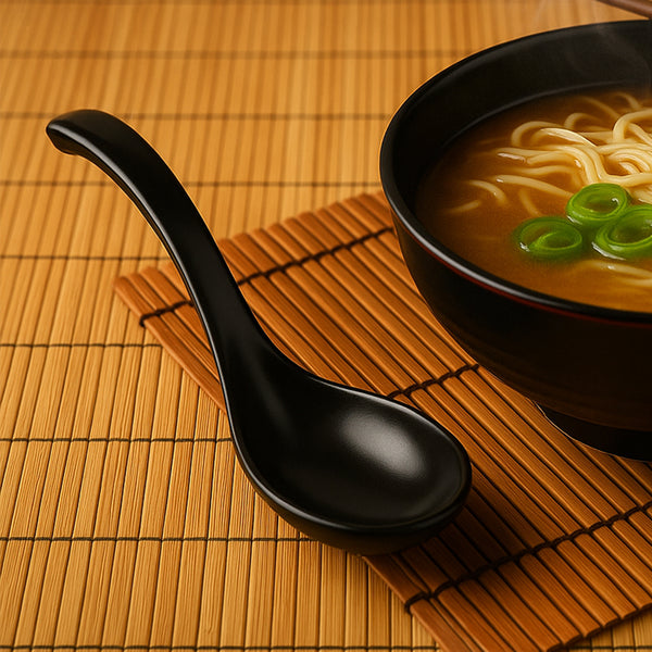 Plastic Soup Spoon  Deep Bowl (1 Pc  Black)