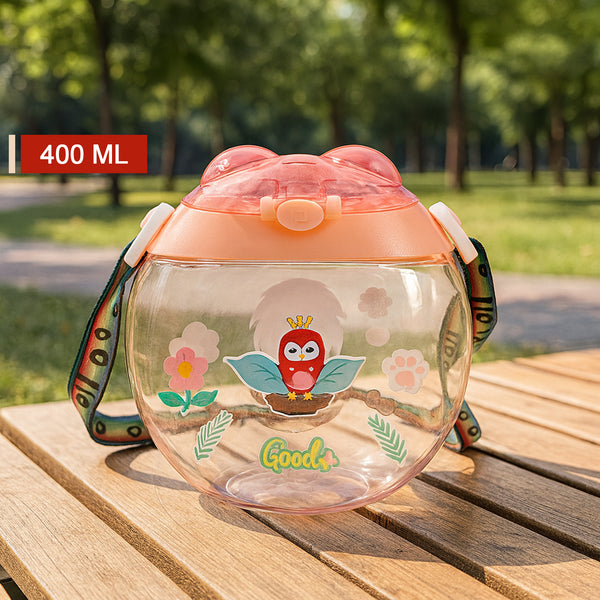 Round Belly Shape Kids Water Bottle (400ml  1 Set )