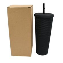 0304 Cup With Straw Reusable Matte Studded Tumbler With Leak Proof Lid Water Cup Travel Mug Coffee Ice Water Bottle Double Walled Insulated Tumbler Bpa Free (1 Pc)