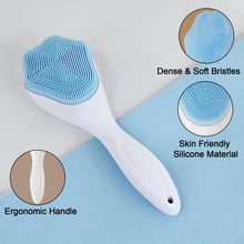 Silicone Face Scrubber Exfoliating Brush Manual Handheld Facial Cleansing Brush (1 Pc)