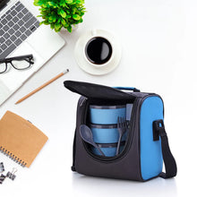 5106 All In One Lunch Box With Fabric Bag For Office  School Use