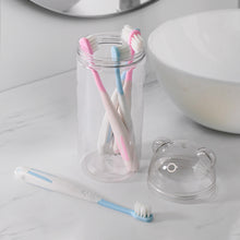 Multipurpose Travel-friendly Toothbrush Holder With 4 Soft Bristle Toothbrushes