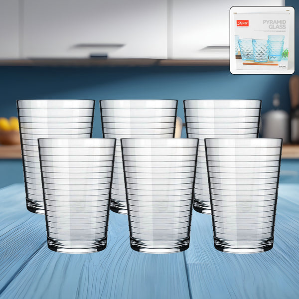 Apex Pyramid Ringo Plastic Glass  300ml Approx  Durable Crystal-clear Tumbler