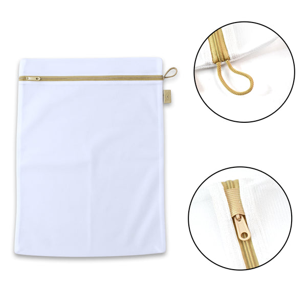 6459 Large Mesh Laundry Bags For Delicates With Premium Zipper Travel Storage Organize Bag Clothing Washing Bags For Laundry Blouse Bra Hosiery Stocking Underwear Lingerie (1 Pc)