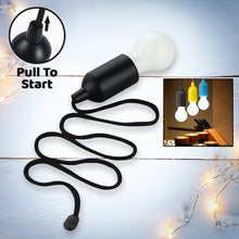 LED Pull Cord Light – Hanging Black LED Bulb (1 Pc)
