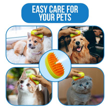3-in-1 Cat Steamy Brush – Self-Cleaning Pet Grooming & Hair Removal Comb