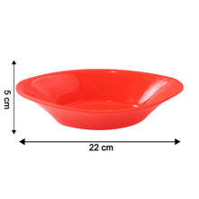 Plastic Marin Serving Bowl  Elegant Oval Deep Bowl (1 Pc  Red)