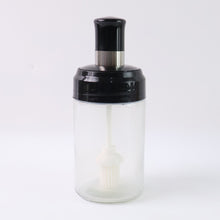 Clear Glass Oil Dispenser Bottle With Integrated Silicone Basting Brush (250ml Approx)