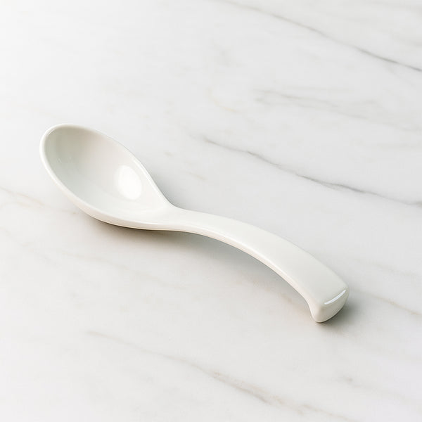 Plastic Soup Spoon  Deep Bowl (1 Pc  White)