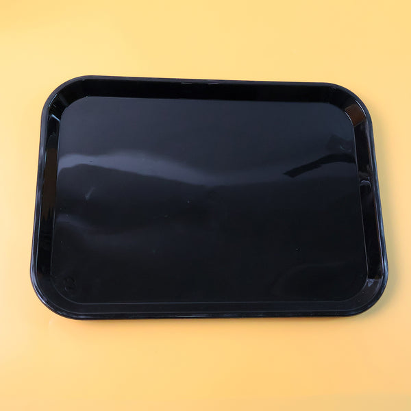 Plastic Serving Tray  Plate  40  30 Cm (1 Pc  Black)