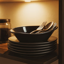 Plastic Marin Serving Bowl  Elegant Oval Deep Bowl (1 Pc  Balck)