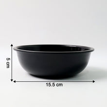 Plastic 6 Inch Black Round Deep Serving Bowl (1 Pc)