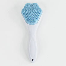 Silicone Face Scrubber Exfoliating Brush Manual Handheld Facial Cleansing Brush (1 Pc)