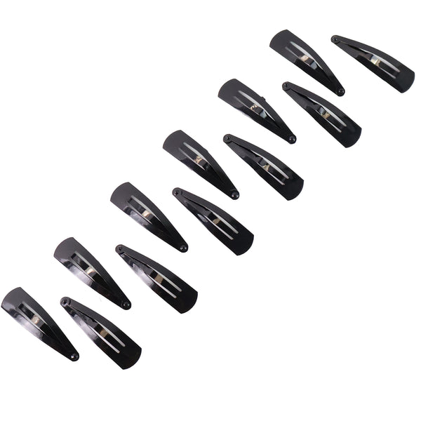 Metal Tik Tak Hair Clips (12 Pcs Set)