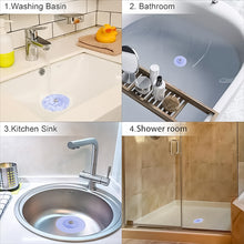 Creative 2-in-1 Blue Silicone Sewer Sink Sealer Cover Drainer (Multicolour  1 Pc)