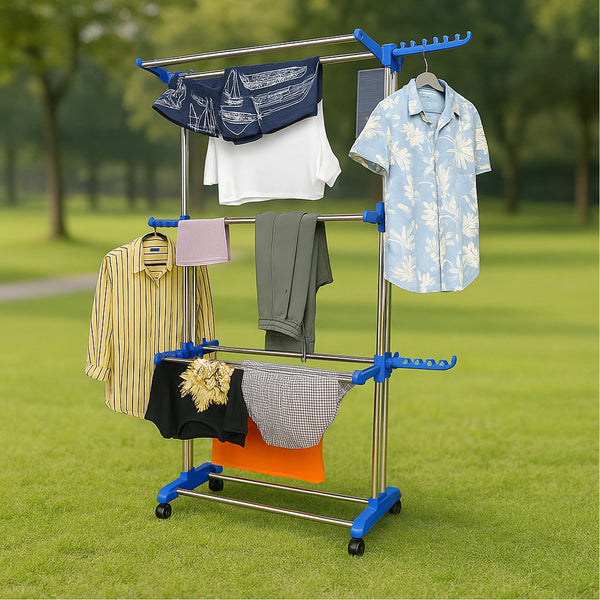 Foldable Stainless Steel Clothes Drying Stand Rack