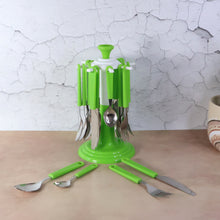 Stainless Steel Cutlery Set With Stand - (24 Pc)