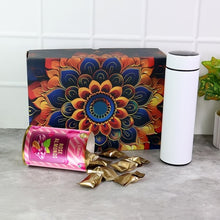 Effete Rose Almonds Gift Hamper Golden With Bottle (2 Pc Set)