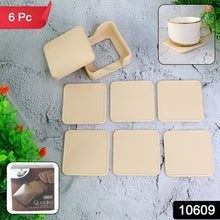 Ganesh Premium Square Coasters With Storage Box (6 Pc  Set)
