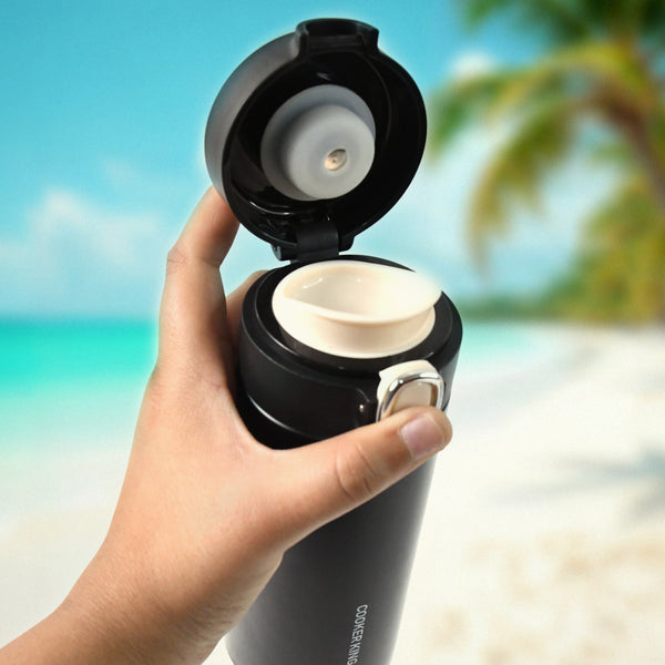 Stainless Steel Insulated Vacuum Bottle With Insulated Cap Lock (350ml) Approx