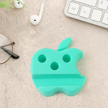 Multi-functional Apple-shaped Plastic Mobile Stand With Pen Holder (3 Pc  Mix Color)