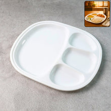 Plastic Large Compartment Dinner Plate  Thali With 4 Sections