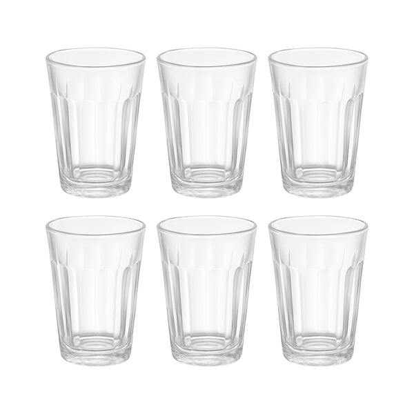 Supermom Plastic Chai Pyali Transparent Tea Glass Set (130ml  6 Pc)