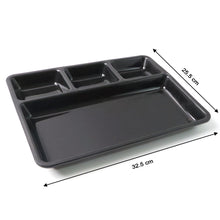 Plastic 4-compartment Rectangular Meal Serving Tray  Sectioned Dining Plate (1 Pc)